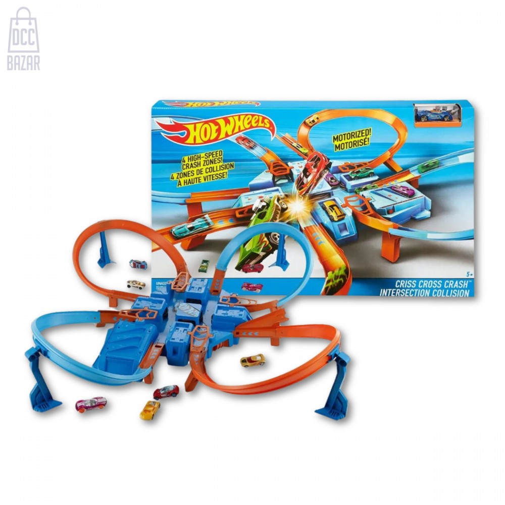 Hot Wheels Criss Cross Crash Track Set DTN42 High Octane Racing and Epic Collisions