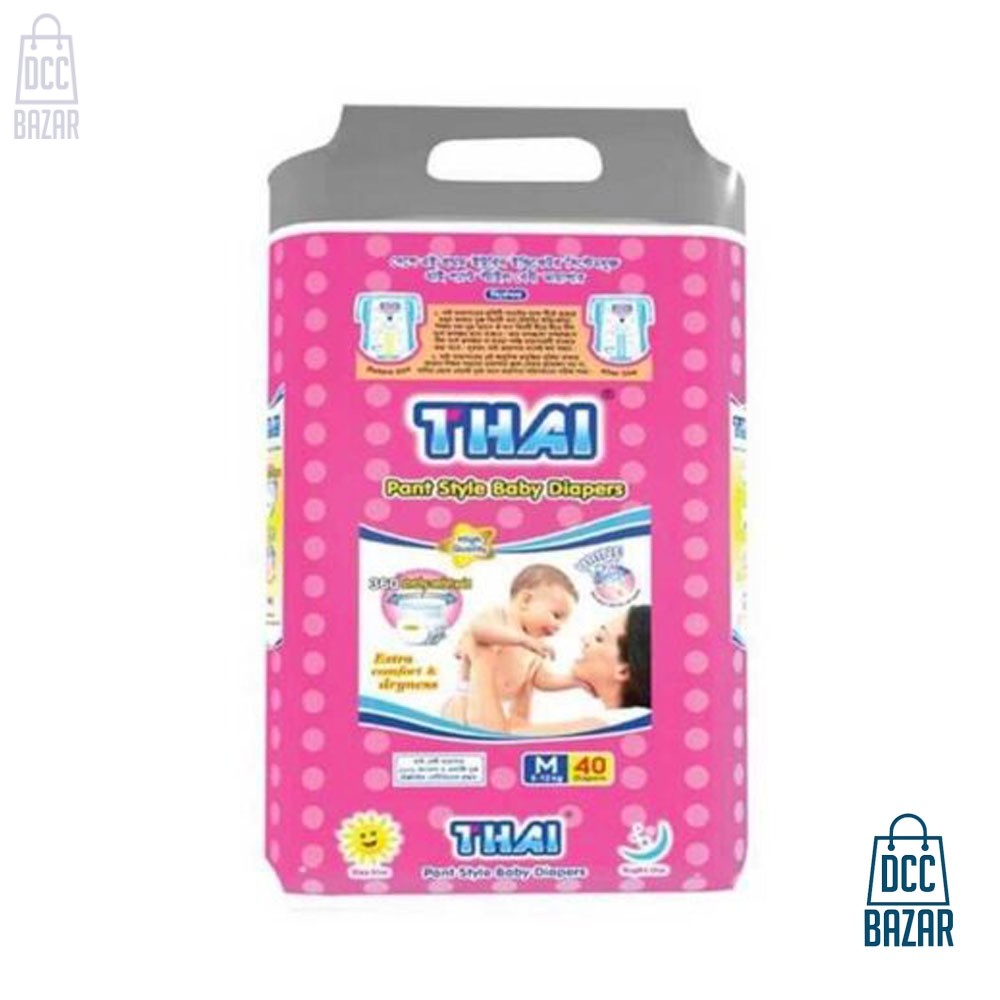 Thai baby diaper pant M 5-12Kg 40 pcs