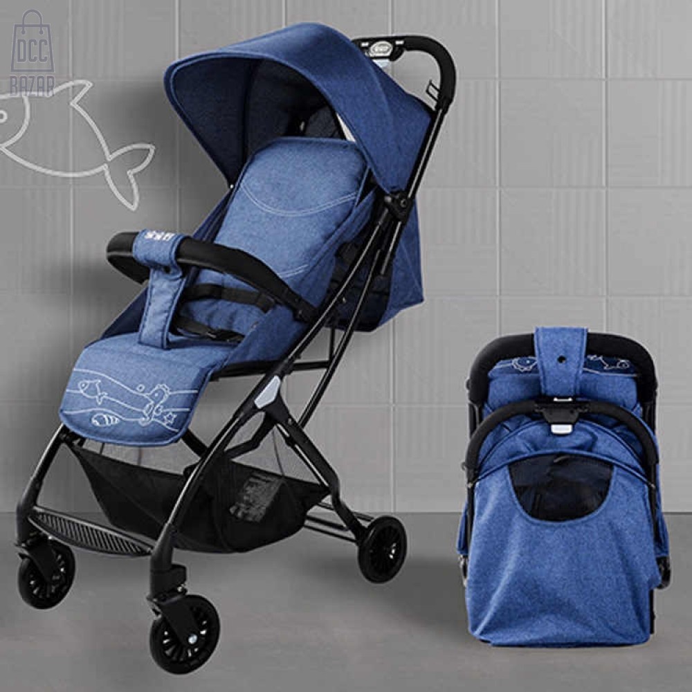stroller can sit, lie down, carry high landscape pull rod folding stroller