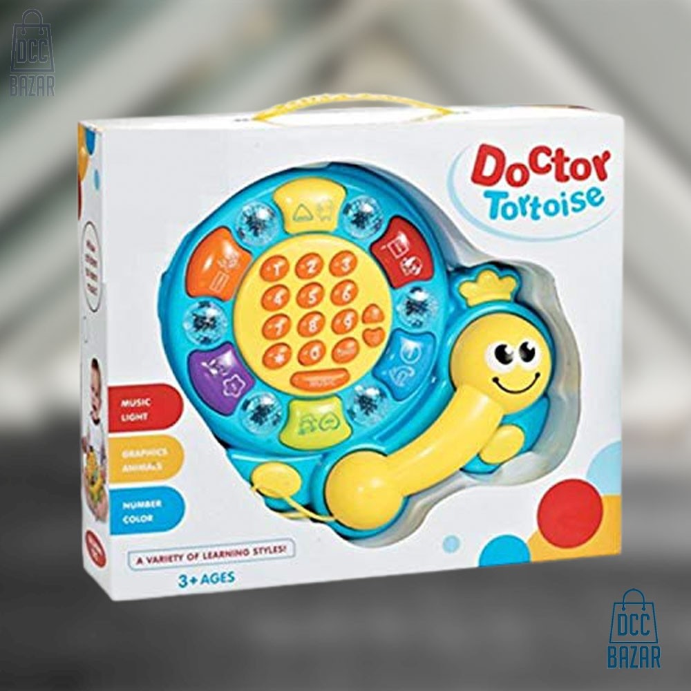 Colorful Puzzle Educational Doctor Tortoise Baby Phone