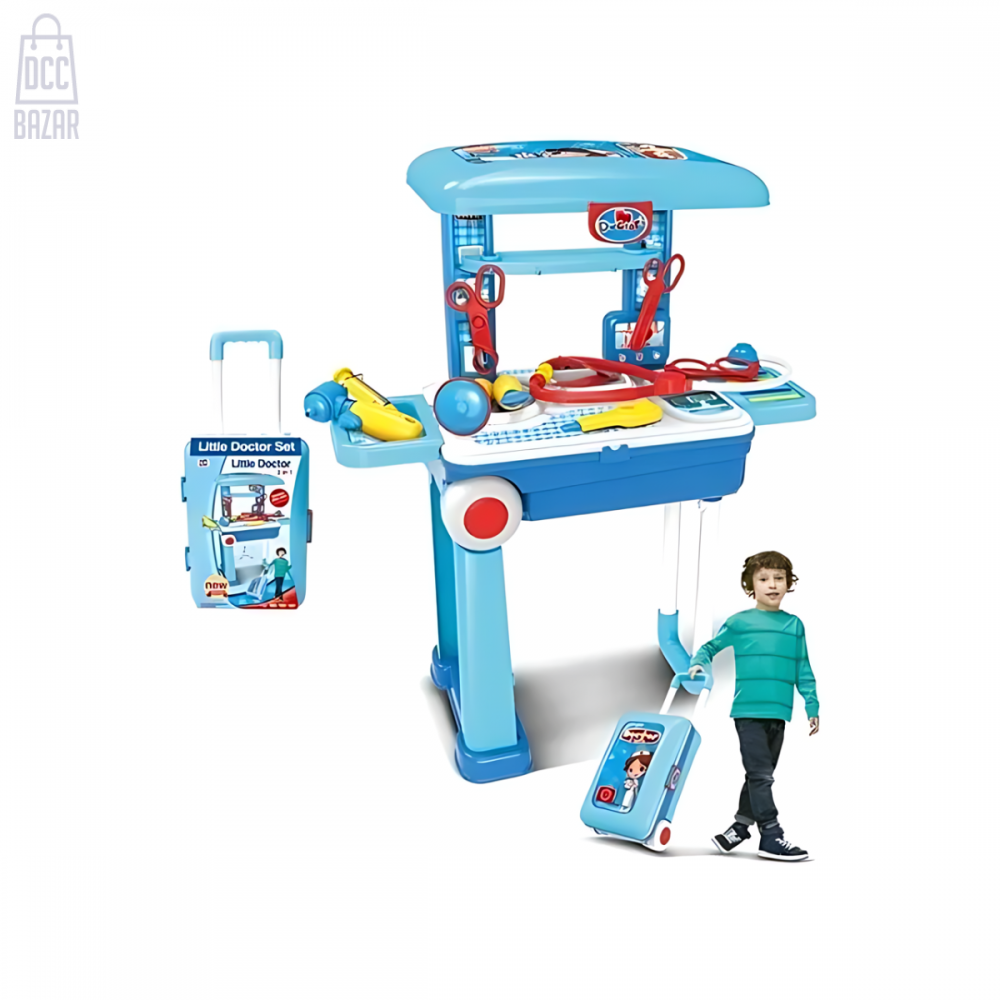 2-in-1 Doctor Play Set with Trolley Budding Doctors on the Go!