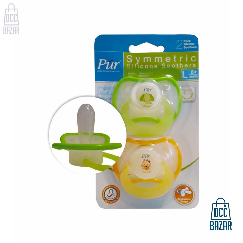 PUR Symmetric Soother 6m+ (2 Pack)