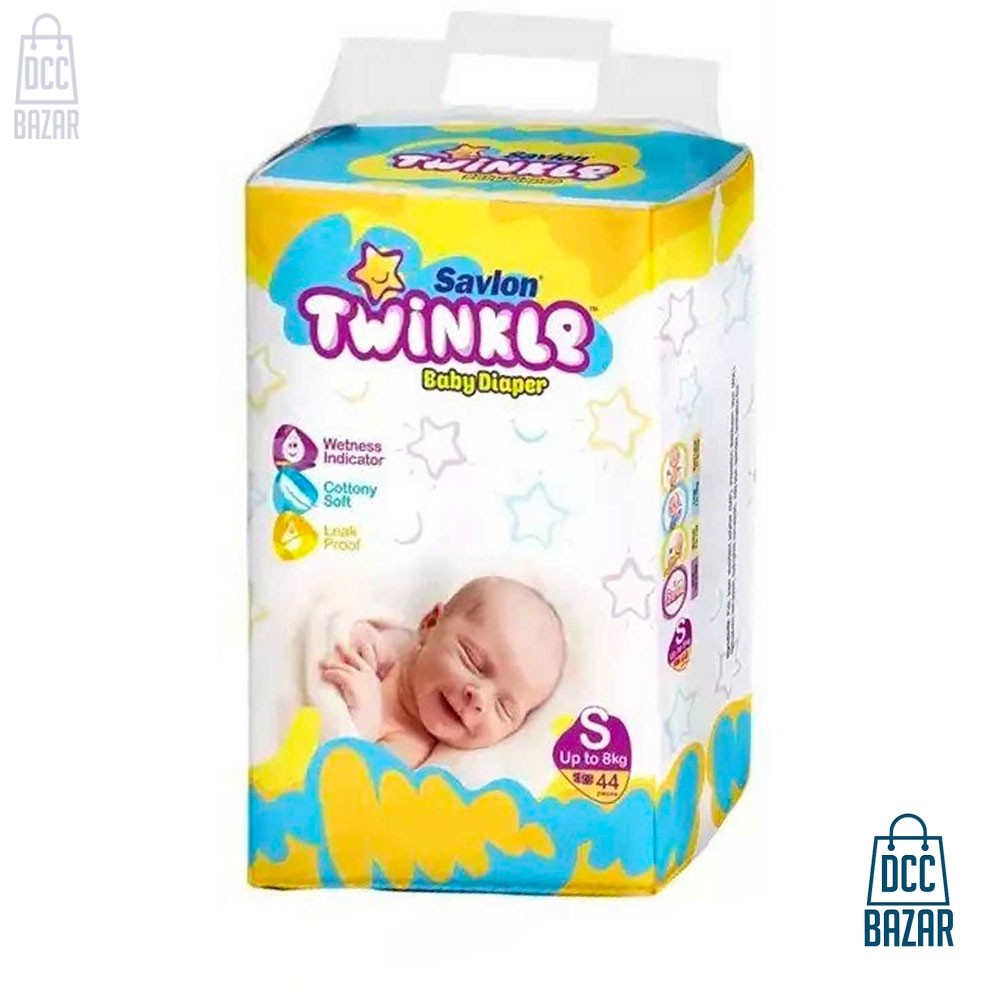 Savlon Twinkle Baby New Born Diaper Belt S Up to 8kg 44pcs