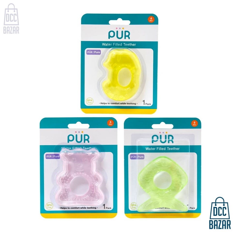 Pur Water Filled Teether – Fish, Bear, Sea horse