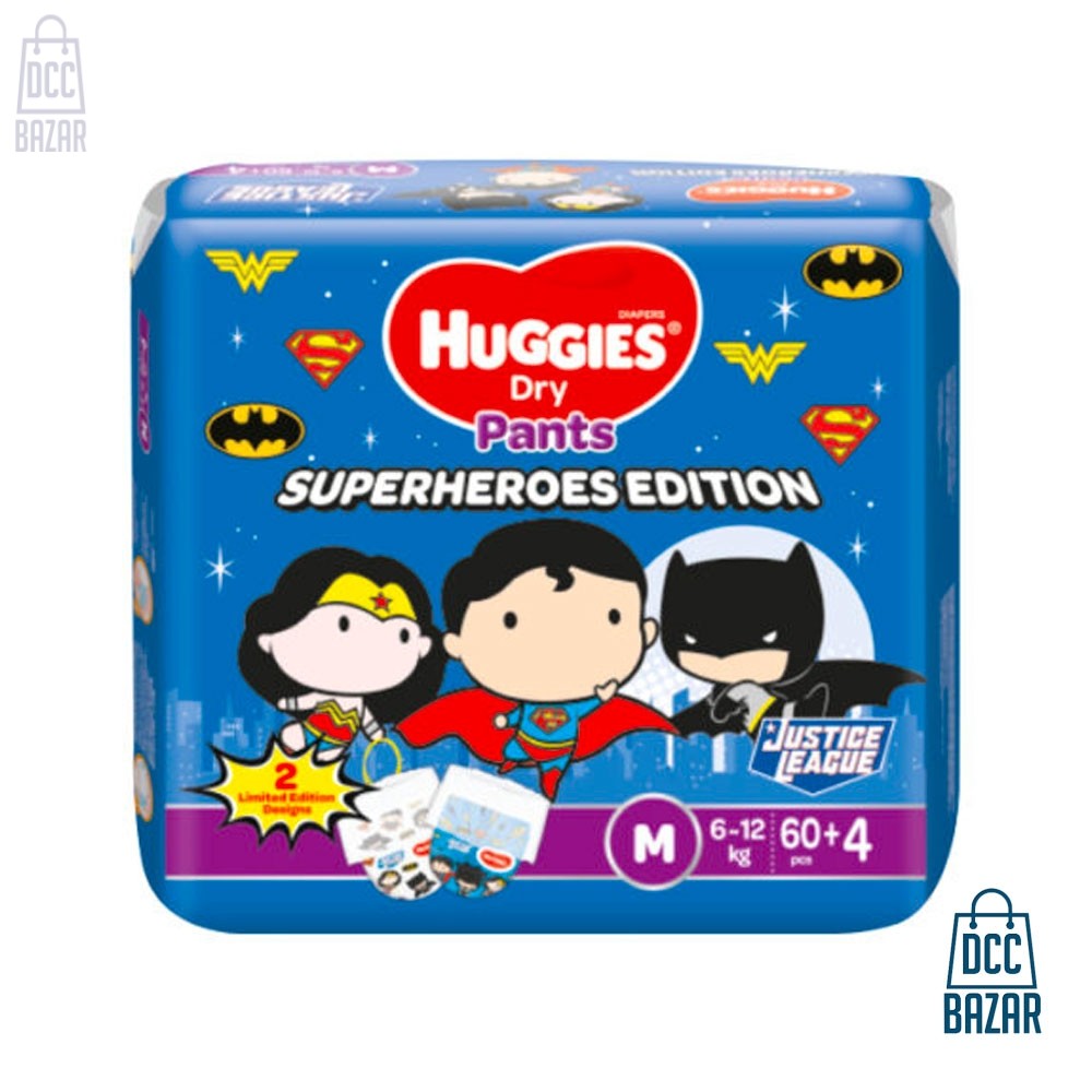 Huggies Dry Pants Baby Diaper M 6-12kg 64pcs
