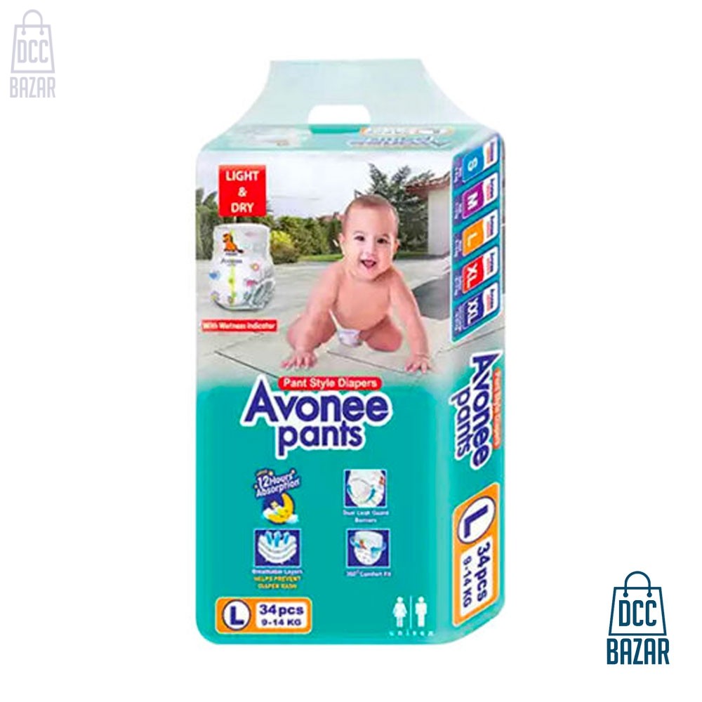 Avonee 4 Baby Diaper Pants L 9-14 kg 34pcs