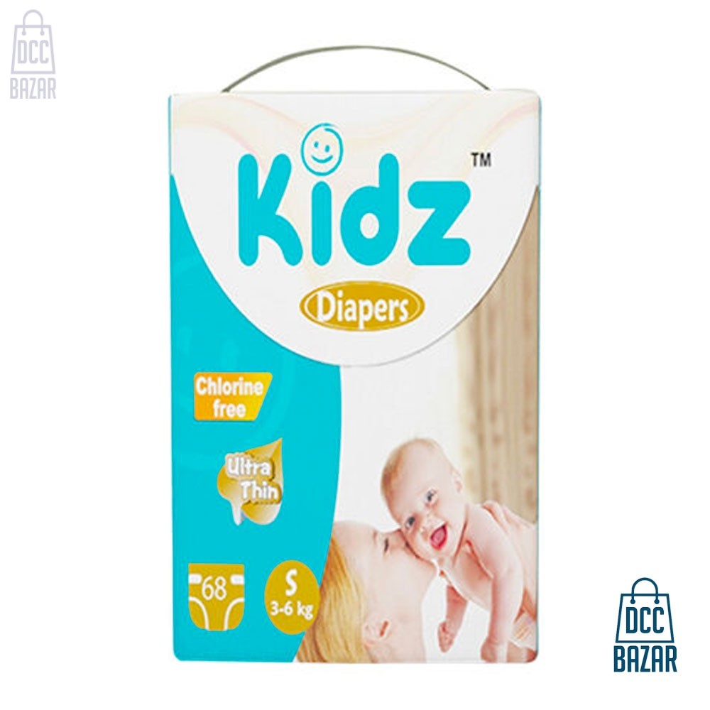 Kidz Baby Belt Diaper S 3-6kg 68pcs