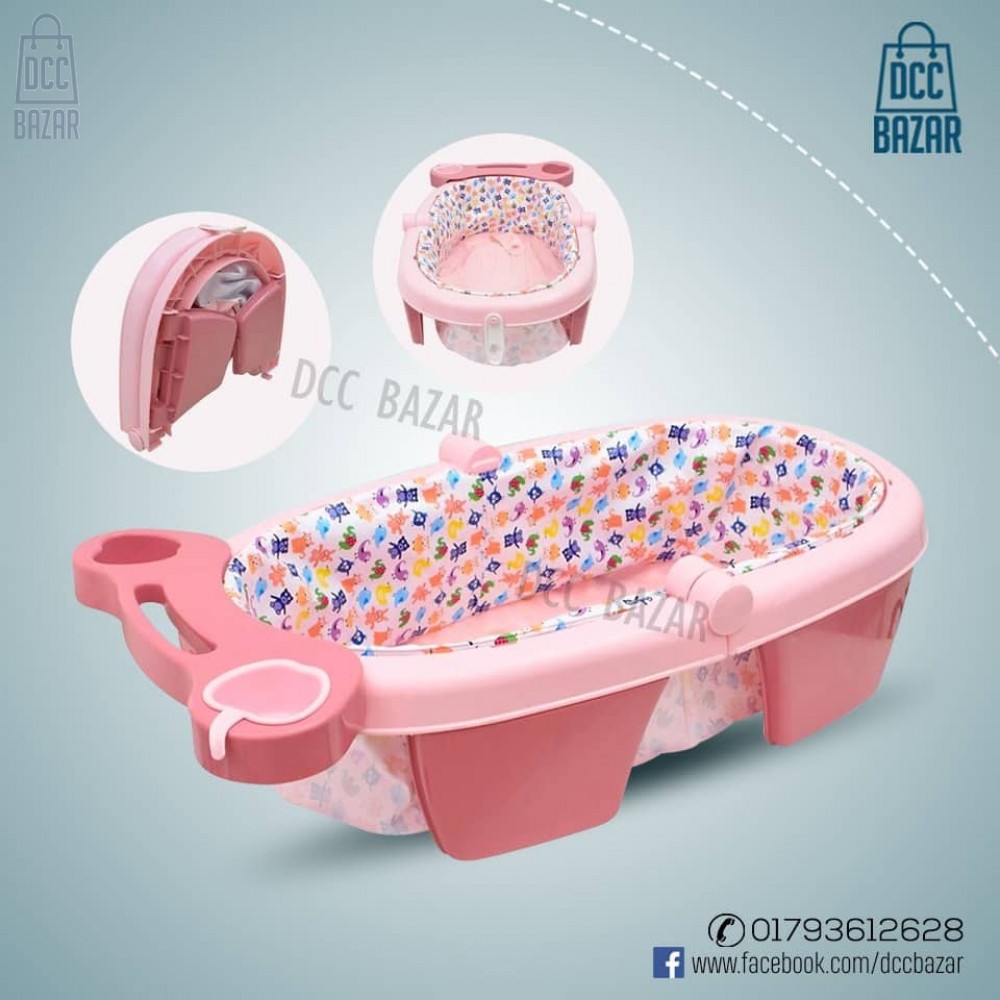 Easy Fold Away Baby Bath (Pink Color)