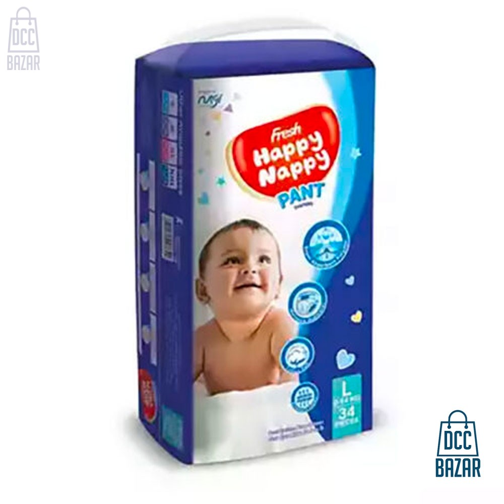 Happy Nappy Pant L (9-14kg) 34pcs