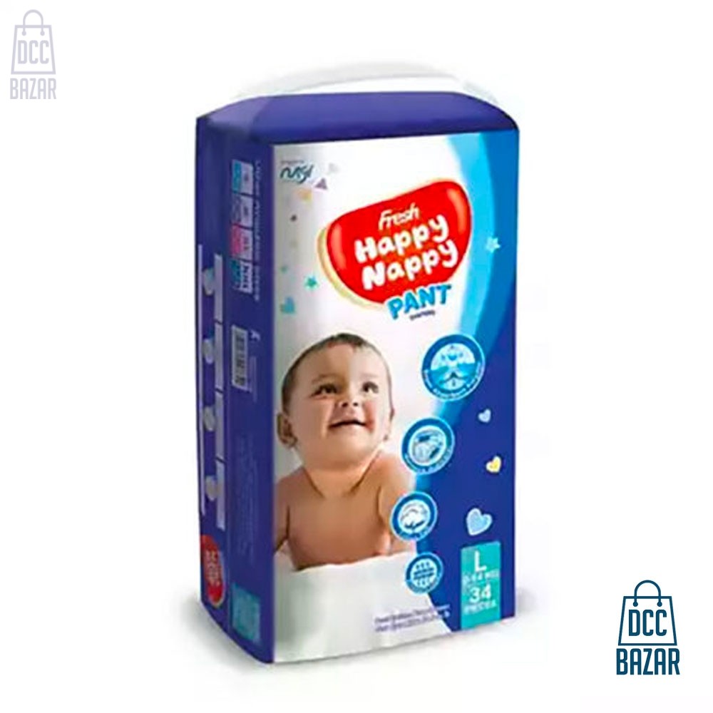 Happy Nappy Pant L (9-14kg) 34pcs