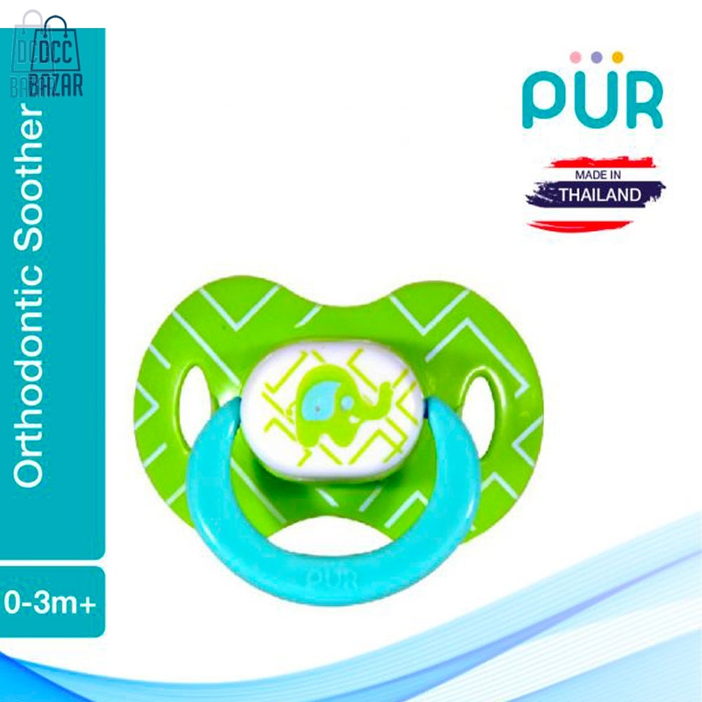 PUR Orthodontic Silicon Soother (0-3m+)