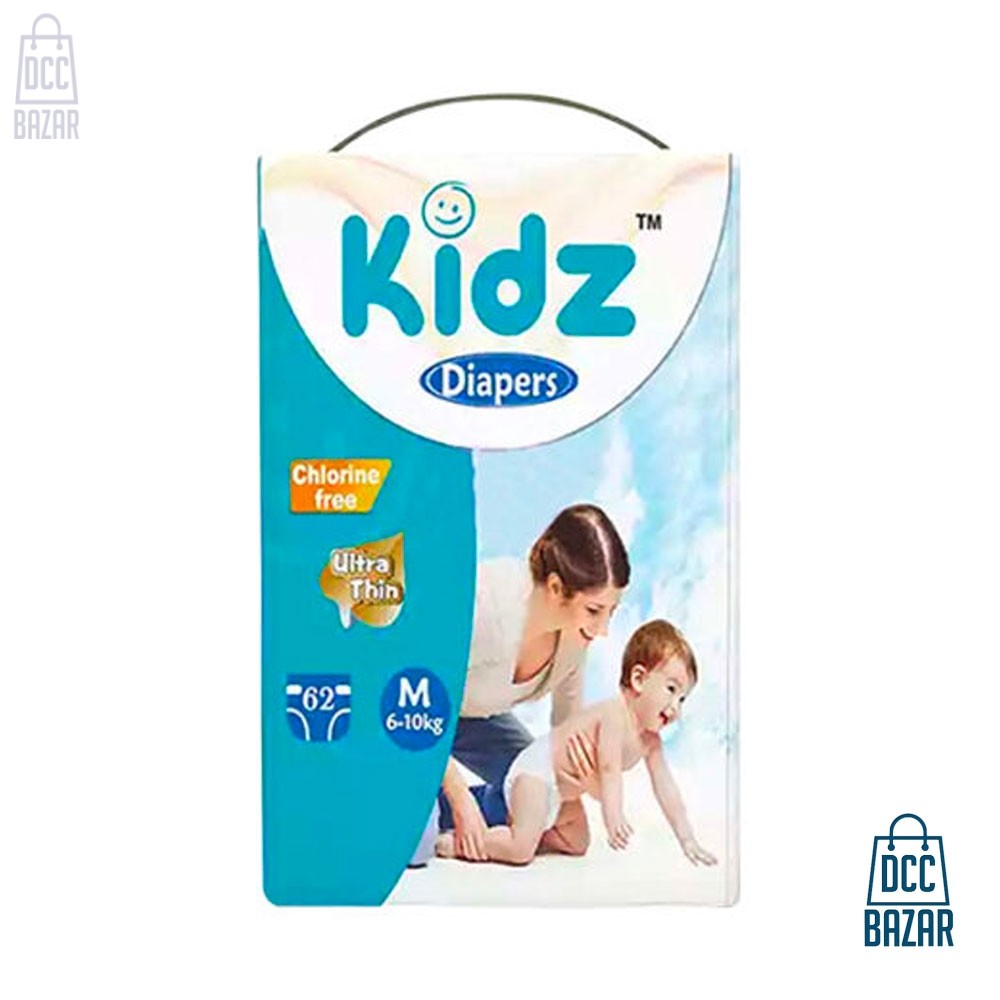 Kidz Baby Belt Diaper M 5-10kg 62pcs