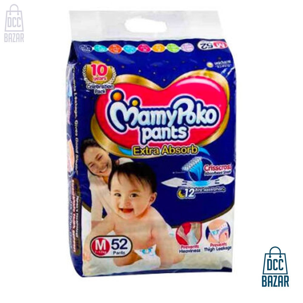 MamyPoko Pants Diaper M 7-12kg 52pcs