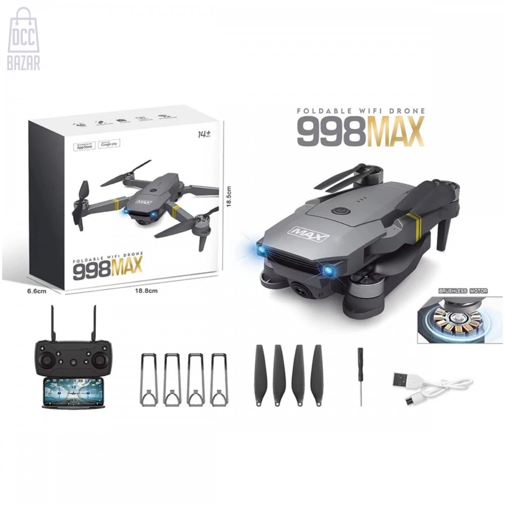 998MAX RC Drone with 4K Camera Capture Stunning Aerial Photos & Videos (Easy to Fly for Kids & Beginners)
