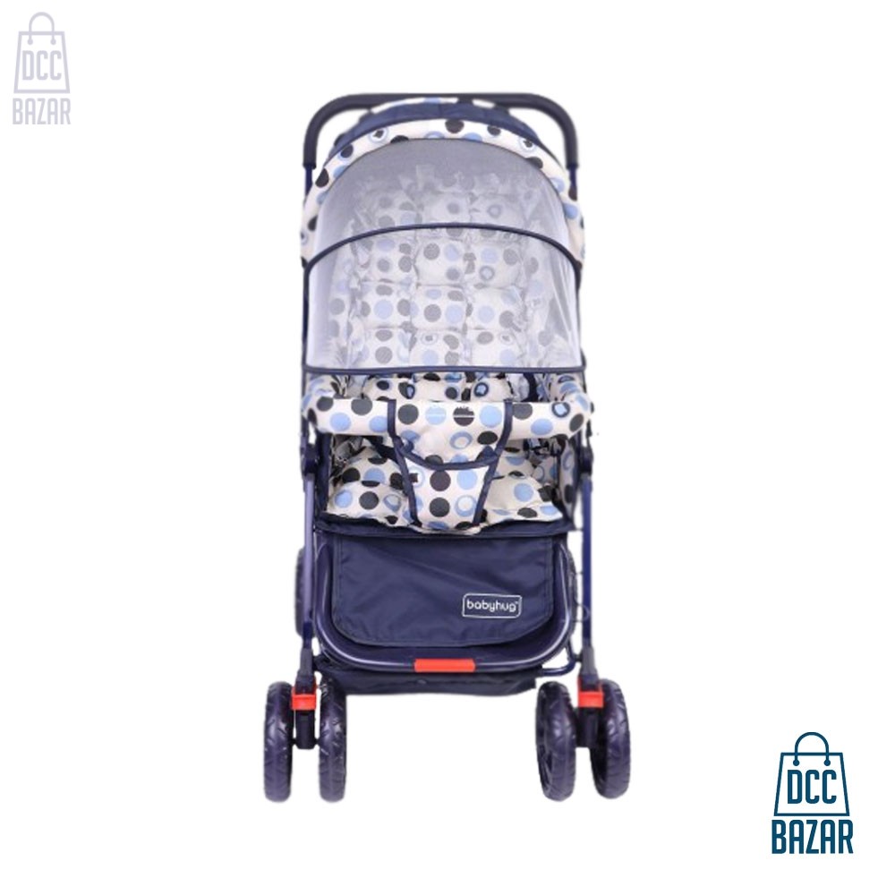 Babyhug Moon Walk Stroller - Cream & Blue
