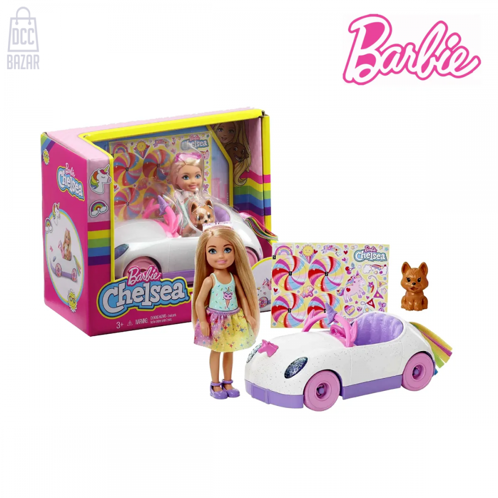 Barbie GXT41 Chelsea 6inch Doll and Car