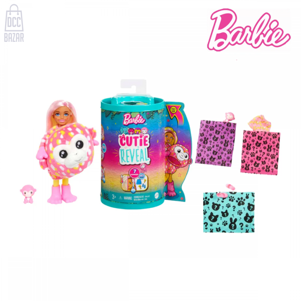 Barbie HKR14 Cutie Reveal Jungle Series Doll small