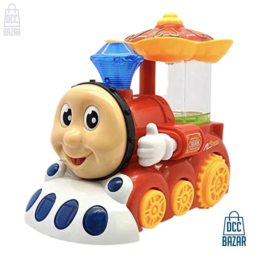 Cartoon Musical train of vehicles model.