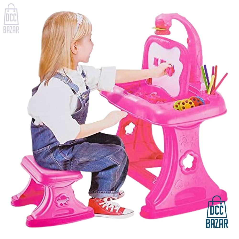 COLOR TREE Slide Projector 4 in 1 Educational Table with Magnetic Alphabet, Projection Painting and Spelling