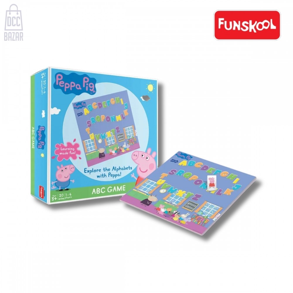 Learn the alphabet with Peppa Pig! Funskool Peppa Pig - ABC Game features letter recognition, color matching & more. Perfect for toddlers! Order now!