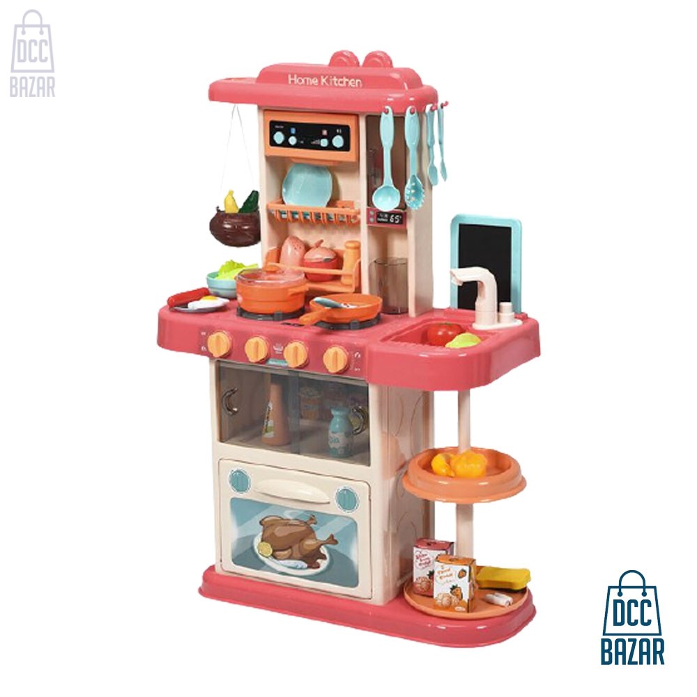 Hot two-sided dual use educational pretend play music light simulation spray kitchen