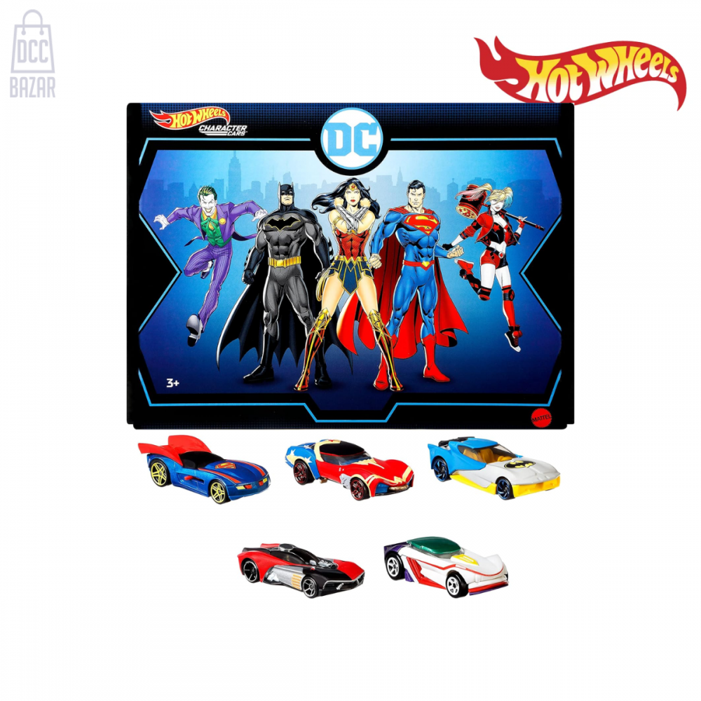 Hot Wheels HBY33 DC Universe Character Car 5-Pack
