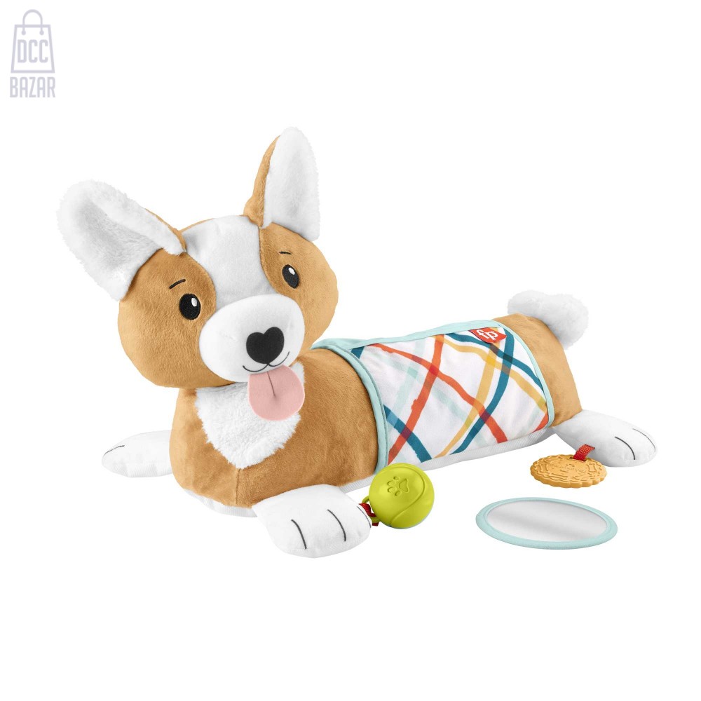 Fisher-Price HJW10 3-in-1 Puppy Tummy Wedge: Playful Support for Growing Babies