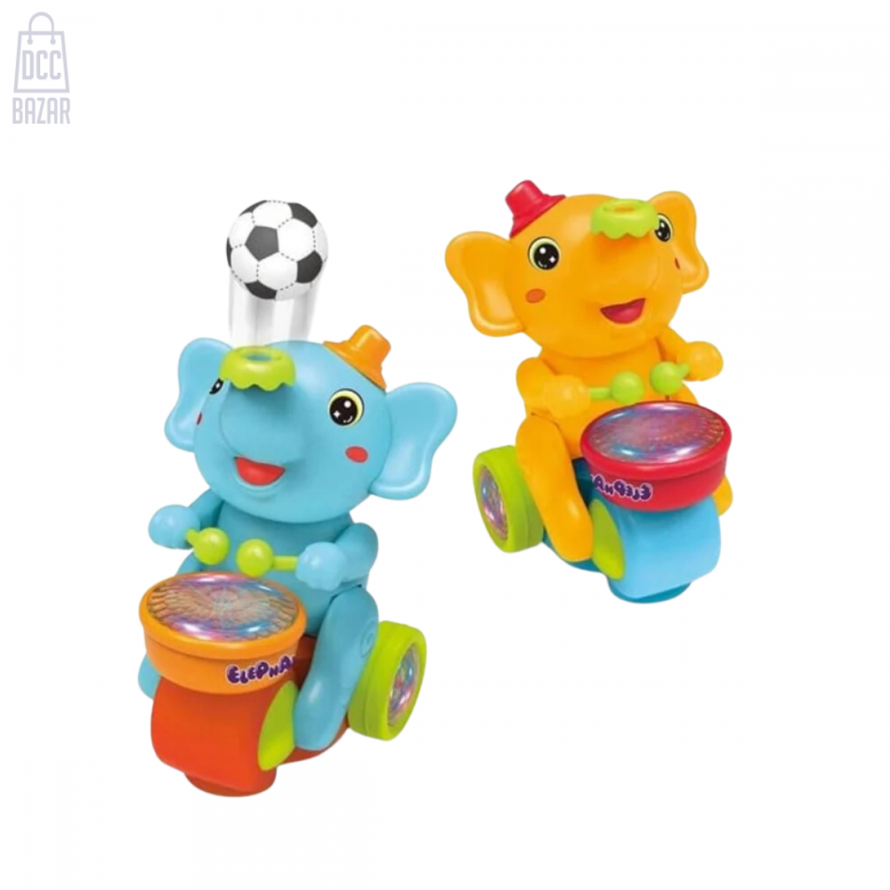 Interactive Glowing Elephant Toy with Lights and Sounds