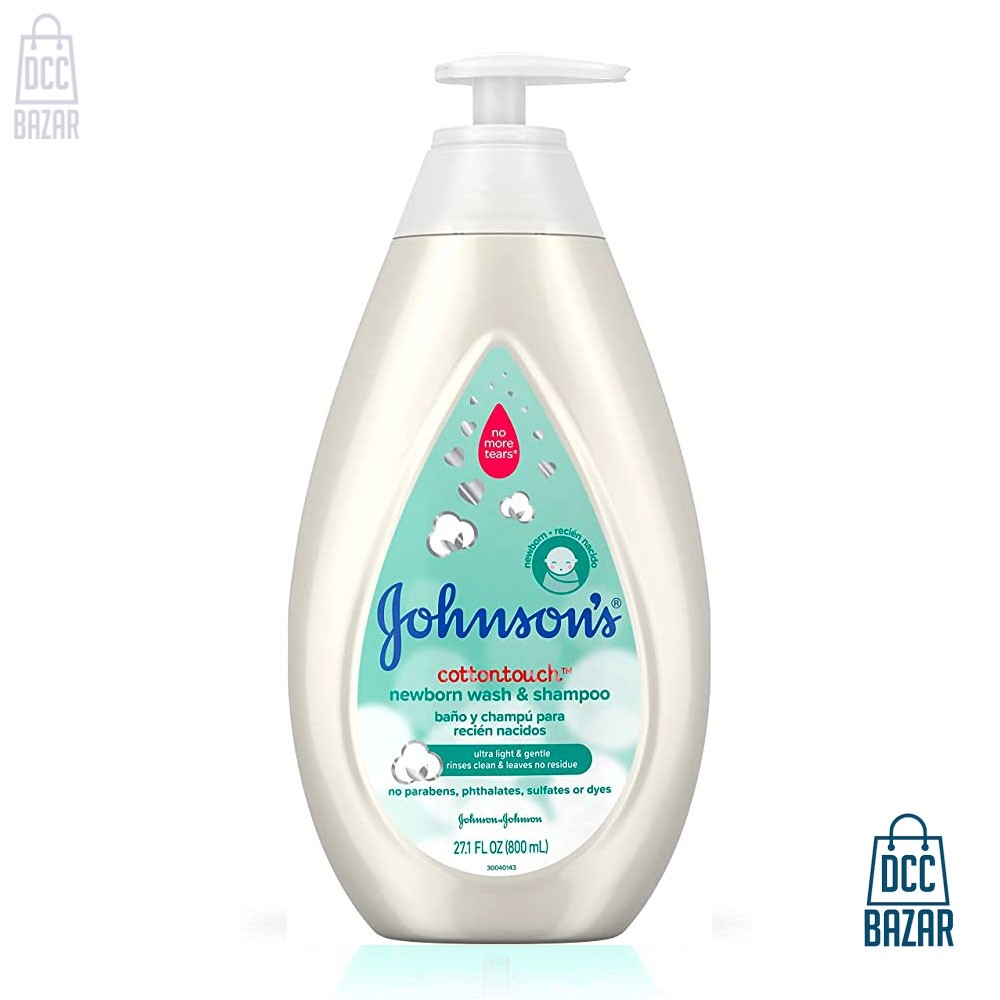 Johnson's CottonTouch Newborn Baby Wash & Shampoo- 400ml