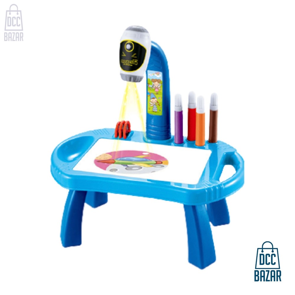 Kids Projector Drawing Table Painting Board Desk Multifunctional Writing Arts Crafts Educational Projection Machine Drawing Toy