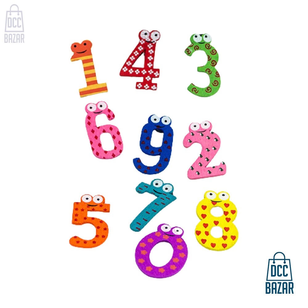 10pcs/set Montessori Baby Number Refrigerator Fridge Magnetic Figure Stick Mathematics Wooden Educational Kids Toys for Children