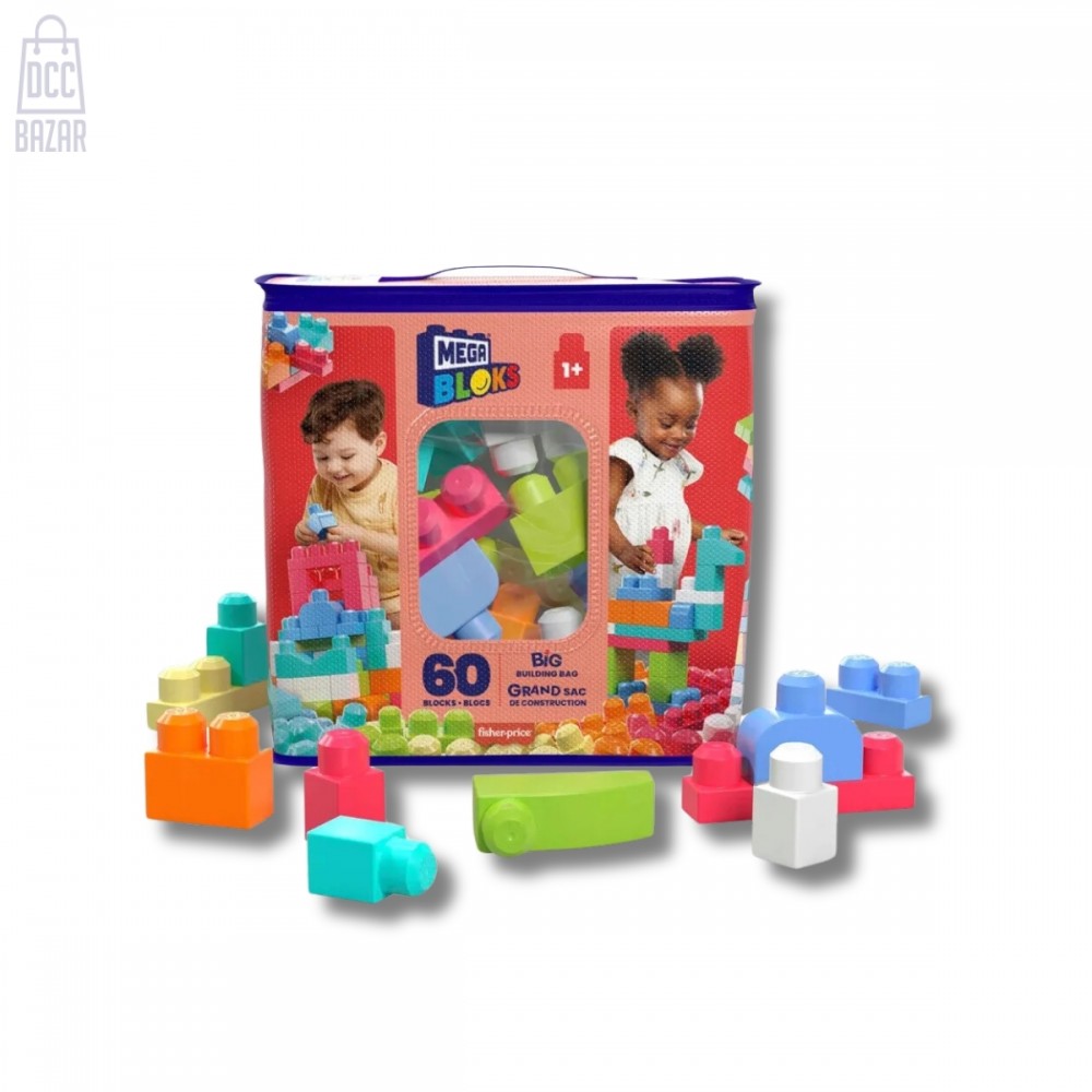 Mega Bloks DCH54 First Builders Big Building Bag Pink