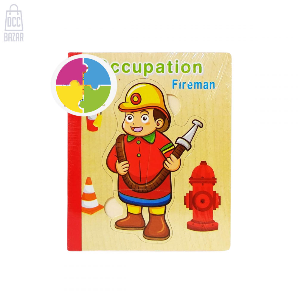Mini Firefighter Puzzle Board - Educational Toy for Kids
