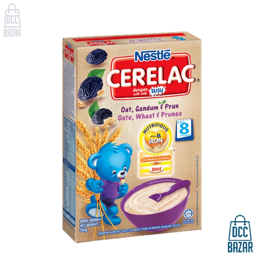 Nestle Cerelac Oats, Wheat & Prunes Infant Cereal Pack 250g