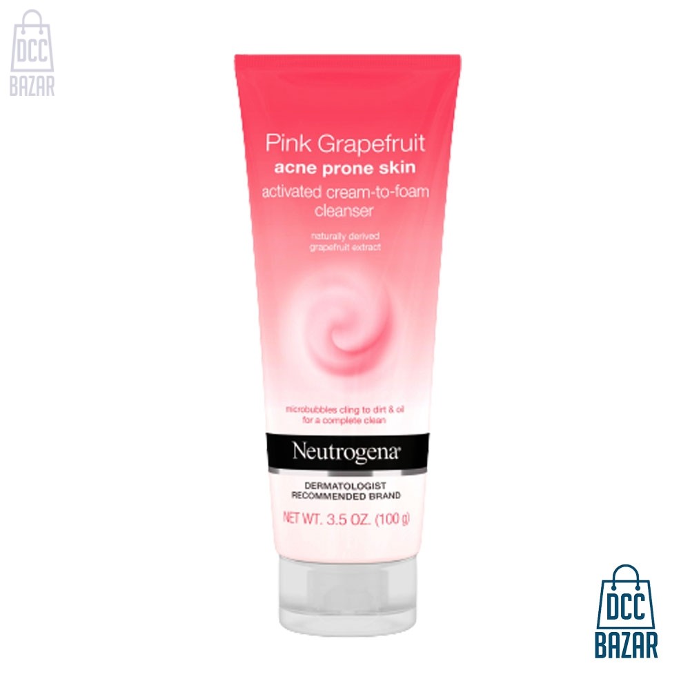 Neutrogena Pink Grapefruit Cream To Foam Facial Cleanser- 100g