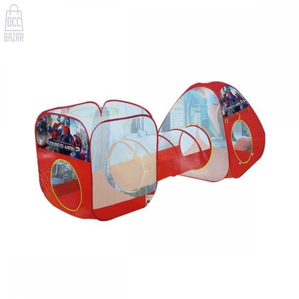 Spider-Man Double Tunnel Play Tent - Kids IndoorOutdoor Playhouse