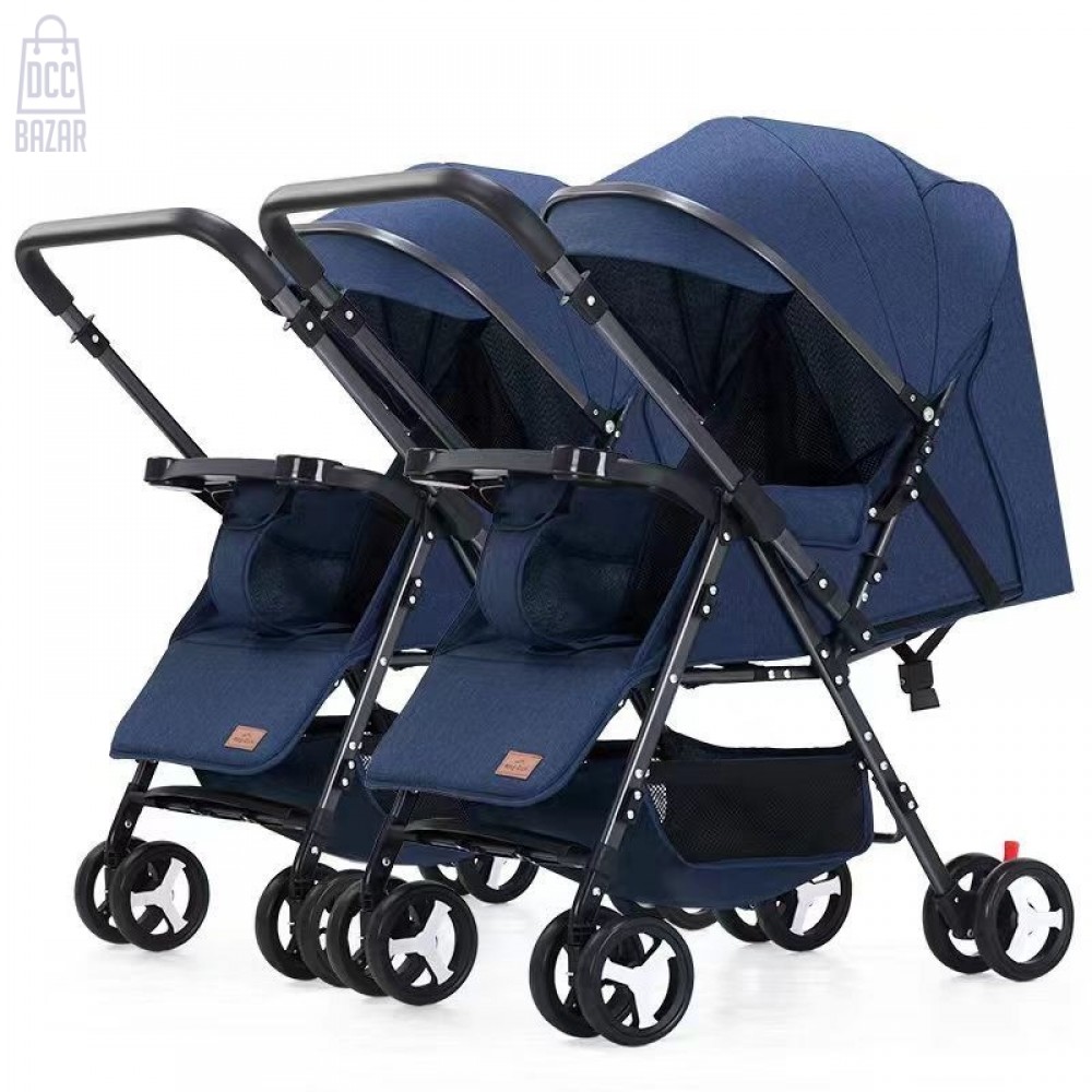 Adjustable Elevator Twin Baby Stroller Sitting Lying Two-Way Two-Child Baby Baby Double Lightweight Foldable
