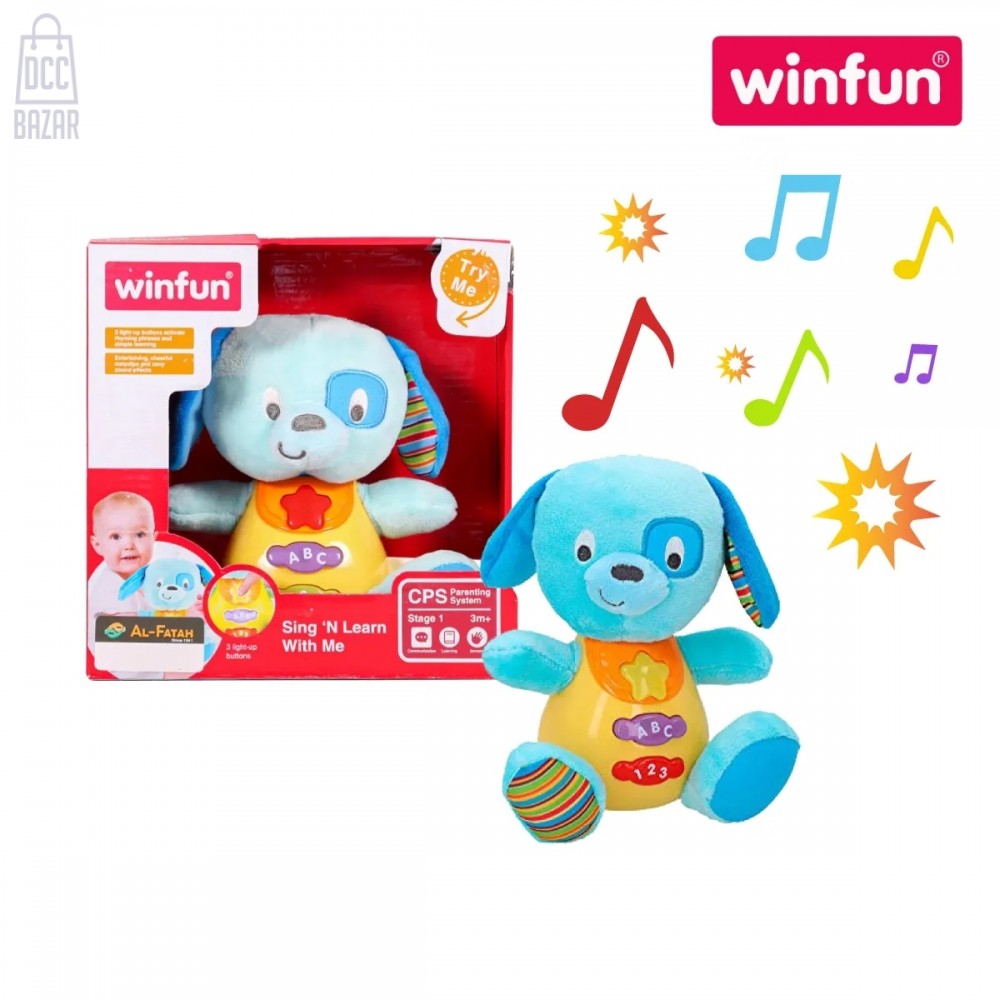 Winfun 000686 Sing ‘N Learn With Me – Blueberry Pup