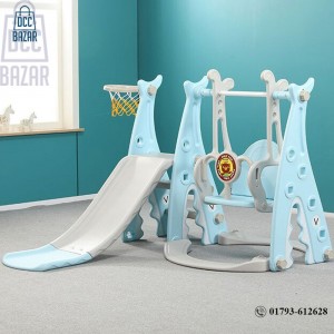 Baby Swing Chair Slide 3 In 1 Combination Shoot Basketball Indoor&Outside Children Playground Multifunction Slide Swing Toy