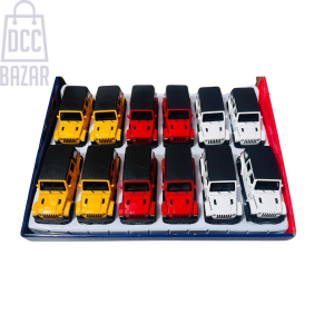 12 Pack Classic Car Die-Cast Toys - Mercedes Benz G-Class & Wrangler Jeep Models