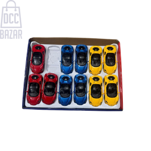 12 Pack Mini Metal Alloy Pull-Back Cars - Realistic Die-Cast Toy Vehicles