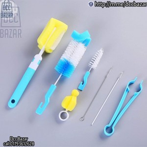 7Pcs/set Bottle Sponge Cleaning Brush Tools Straw Brush Set