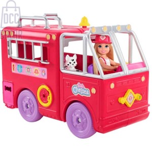 Barbie HCK73 Chelsea Fire Truck Playset 