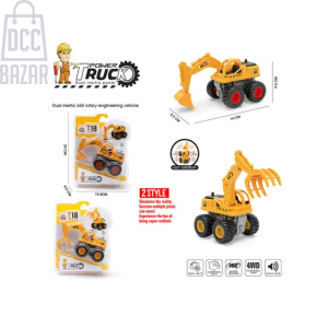 2-Pack Assorted Friction Powered Construction Trucks