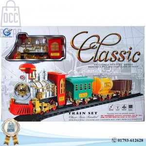 Classic train set toy I Classic Train Set for Kids with Real Smoke, Music, and Lights