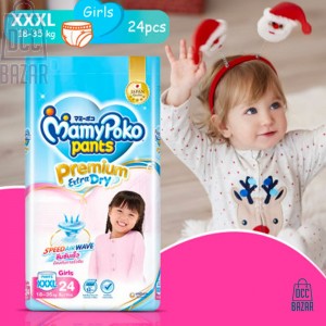 Mamy Poko Pants Extra Dry XXXL -Girls -18-35kg -24pcs