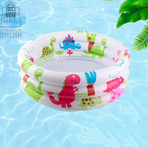 Baby Inflatable Swimming Pool, 3 Ring Circles Round Swim Shower Bathtub 