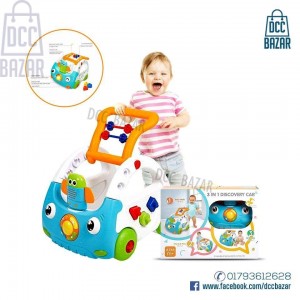 Dporticus 3-in-1 Baby Sit to Stand Interactive Learning Walkers for Babies with