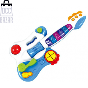 HUANGER Dynamic Guitar Introduce Music to Your Little Rocker (Blue)