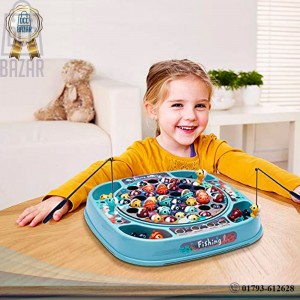 Electric Fishing Gaming Toy with Light and - 24 Fishes